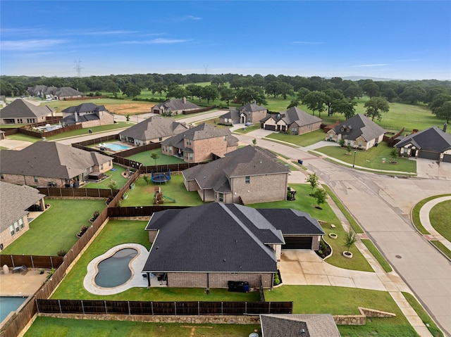 2512 Bunker Hill Dr, Burleson, TX 76028 - aerial view of residential area featuring a pool
