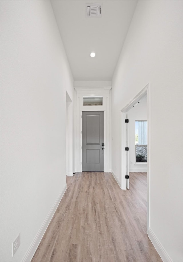 7009 Ranch View Pl, Springtown, TX 76082 - corridor with light wood-style floors, baseboards, and recessed lighting
