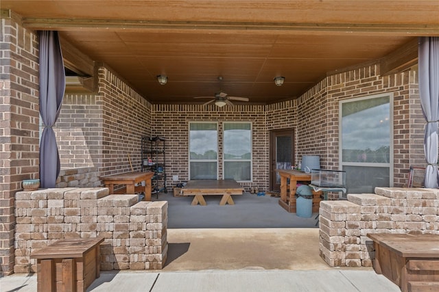 136 Spring Meadow Dr, Springtown, TX 76082 - view of patio with a ceiling fan