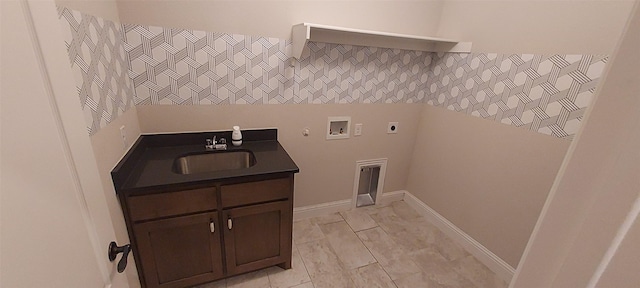 1094 Canterbury Ln, Forney, TX 75126 - laundry area with hookup for an electric dryer, washer hookup, hookup for a gas dryer, and cabinet space