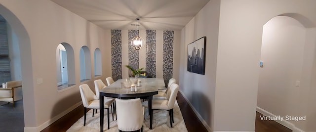 1094 Canterbury Ln, Forney, TX 75126 - dining room with baseboards and arched walkways