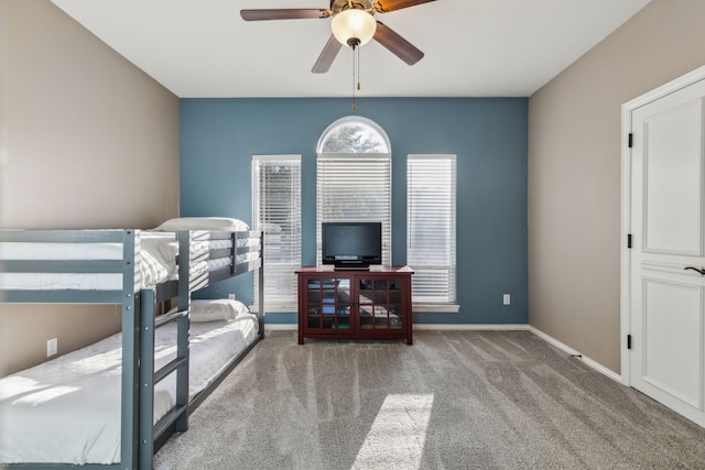 5005 Summerbrook Dr, Colleyville, TX 76034 - bedroom featuring carpet flooring, baseboards, and a ceiling fan