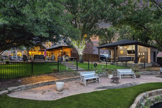5005 Summerbrook Dr, Colleyville, TX 76034 - surrounding community featuring an outdoor fire pit and a patio area