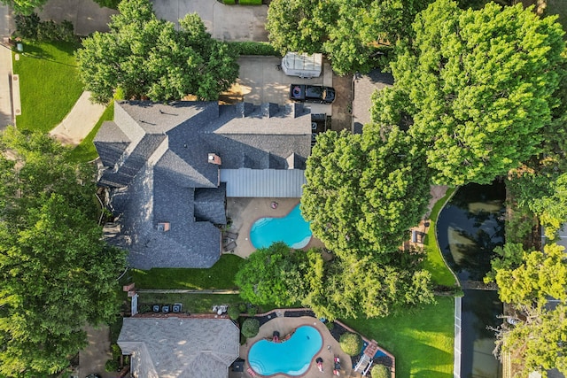 5005 Summerbrook Dr, Colleyville, TX 76034 - aerial view of property and surrounding area with a pool area