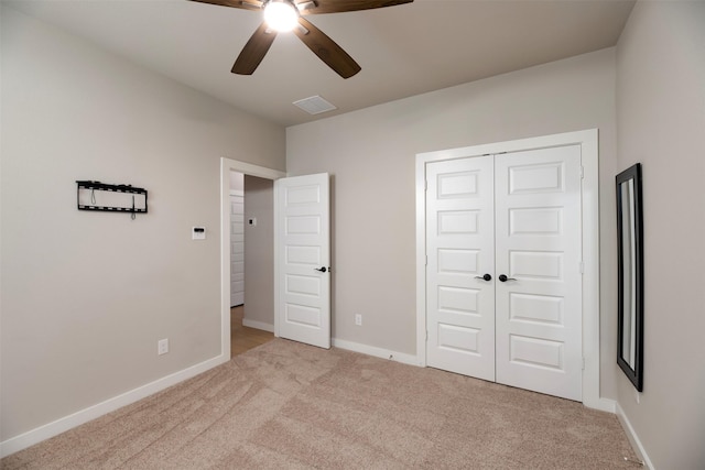 222 Goosewood Dr, Mckinney, TX 75071 - unfurnished bedroom with carpet floors, a closet, baseboards, and a ceiling fan