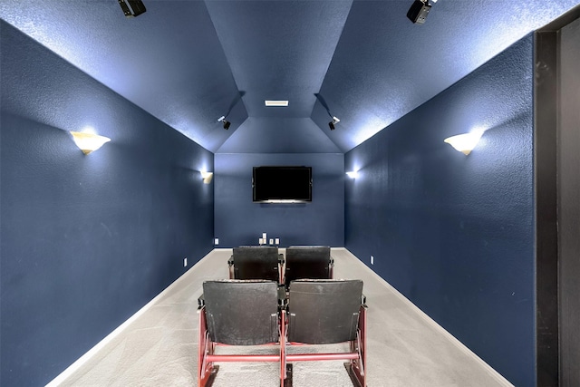 952 Tara Dr, Burleson, TX 76028 - cinema with vaulted ceiling and carpet