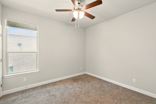 524 Big Horn Pass, Denton, TX 76210 - empty room featuring carpet flooring, ceiling fan, and baseboards