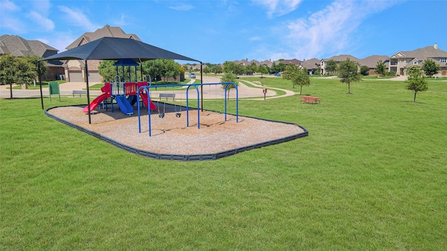 558 Lily St, Crowley, TX 76036 - community playground featuring a yard and a residential view