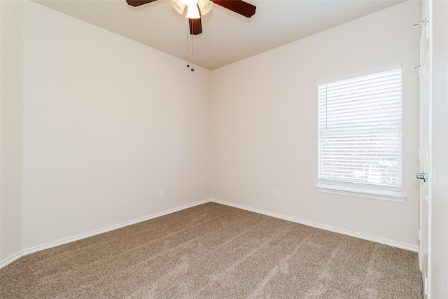 1012 Fairweather Dr, Fort Worth, TX 76120 - carpeted empty room with ceiling fan and baseboards