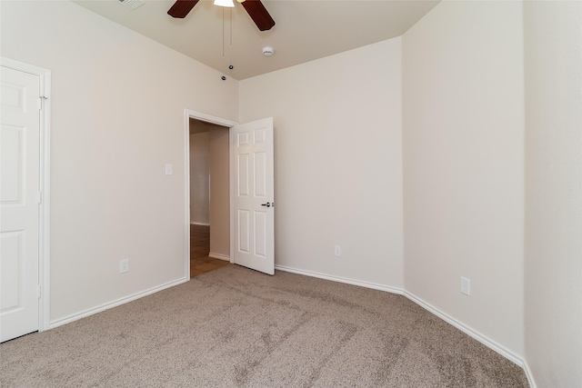 1012 Fairweather Dr, Fort Worth, TX 76120 - empty room with ceiling fan, carpet, and baseboards