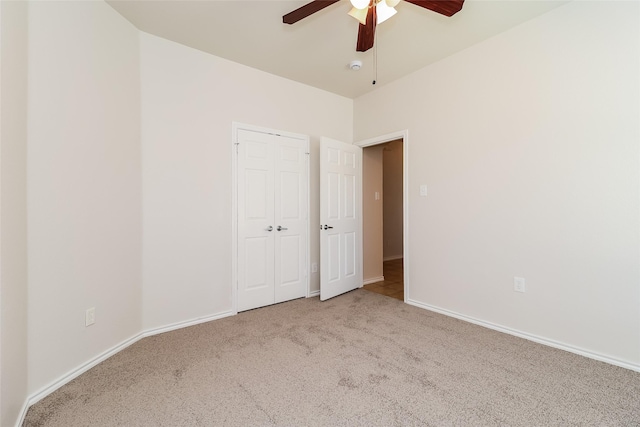 1012 Fairweather Dr, Fort Worth, TX 76120 - unfurnished room with ceiling fan, carpet flooring, baseboards, and a smoke detector