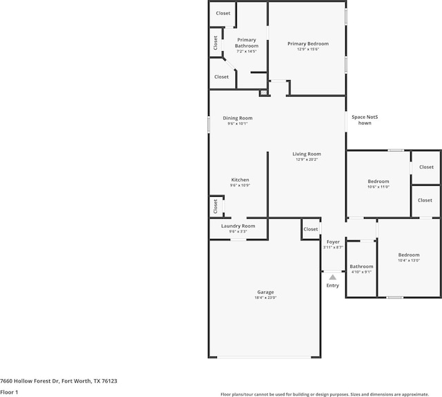 7660 Hollow Forest Dr, Fort Worth, TX 76123 - home floor plan