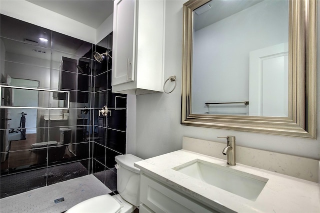 312 Beckham St, Sulphur Springs, TX 75482 - full bath featuring vanity, a stall shower, and toilet