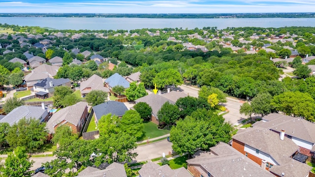 2081 Ashbourne Dr, Rockwall, TX 75087 - aerial perspective of suburban area featuring a large body of water