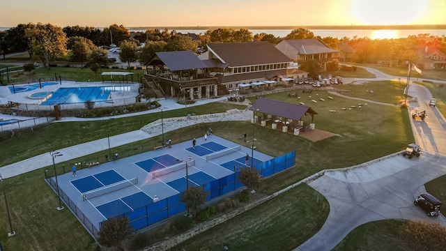 2081 Ashbourne Dr, Rockwall, TX 75087 - view of aerial view at dusk