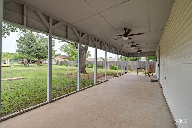 112 5th Ave, Coleman, TX 76834 - view of patio with ceiling fan