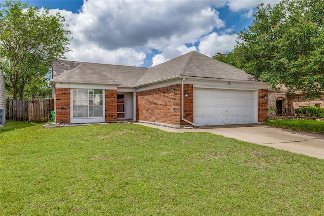 3808 River Birch Rd, Fort Worth, TX 76137 - view of front of house with a shingled roof, brick siding, a garage, and concrete driveway
