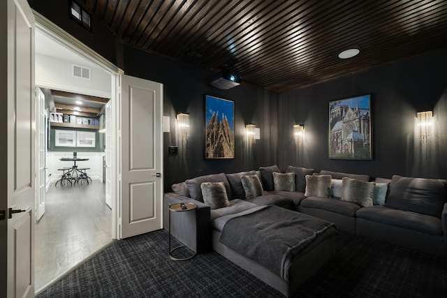 13580 Proud Clairon St, Frisco, TX 75035 - cinema room with dark colored carpet