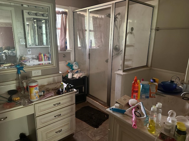 3182 E US Highway 84, Palestine, TX 75801 - bathroom with a stall shower and tile patterned floors