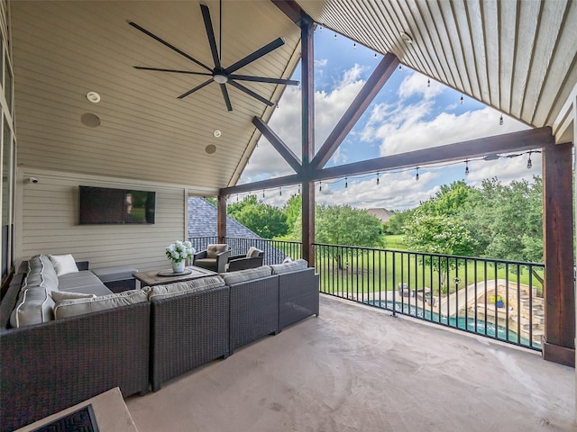 2901 Lakeview Dr, Prosper, TX 75078 - view of patio / terrace featuring outdoor lounge area