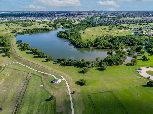 2901 Lakeview Dr, Prosper, TX 75078 - bird's eye view of a large body of water and a tree filled landscape