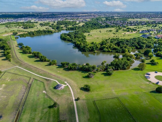 2901 Lakeview Dr, Prosper, TX 75078 - bird's eye view of a nearby body of water and a tree filled landscape