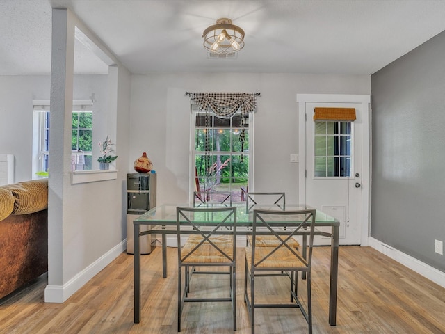15067 Meadow Ridge Ct, Nevada, TX 75173 - dining space with wood finished floors and baseboards