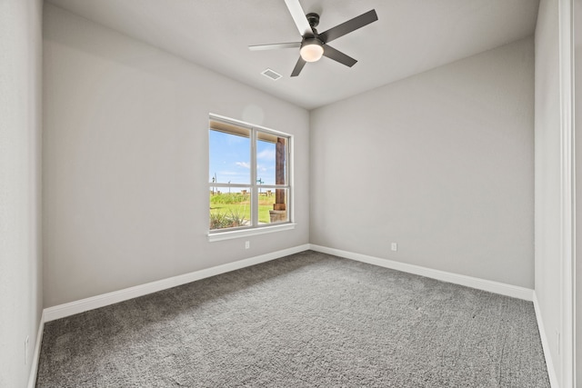 3416 Dovehill Dr, Northlake, TX 76247 - unfurnished room featuring carpet floors, baseboards, and a ceiling fan