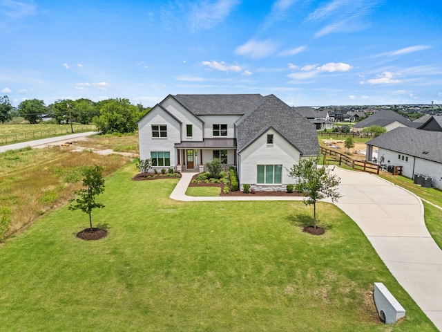 3416 Dovehill Dr, Northlake, TX 76247 - modern farmhouse featuring roof with shingles and concrete driveway