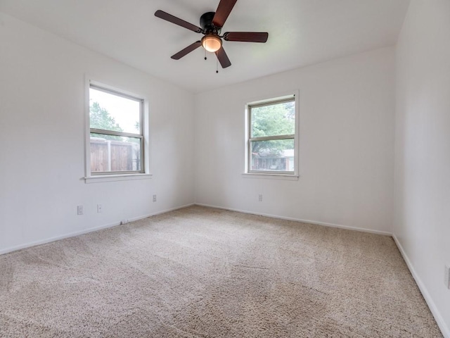 5512 Dennis Ave, Fort Worth, TX 76114 - spare room featuring carpet, ceiling fan, and baseboards