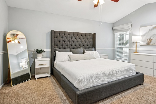 4116 Cole Ave Unit 302, Dallas, TX 75204 - bedroom with carpet flooring, lofted ceiling, and a ceiling fan