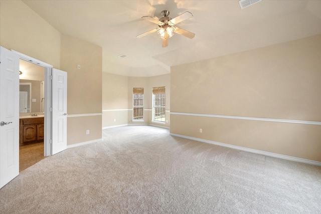 304 Adobe Lilly Ct, Mansfield, TX 76063 - spare room with light colored carpet, a ceiling fan, and baseboards