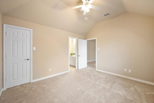 304 Adobe Lilly Ct, Mansfield, TX 76063 - unfurnished bedroom featuring vaulted ceiling, light carpet, baseboards, and connected bathroom