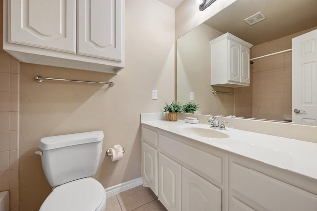 304 Adobe Lilly Ct, Mansfield, TX 76063 - bathroom featuring vanity, toilet, tile patterned floors, and baseboards