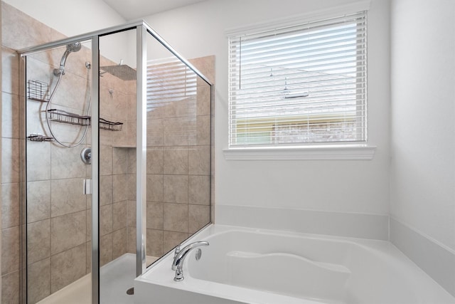 3004 Aransas Ave, Aubrey, TX 76227 - full bathroom with a garden tub and a stall shower