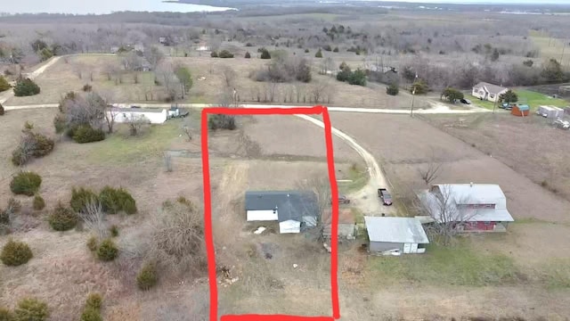 1178 Nob Hill Rd, Quinlan, TX 75474 - overview of rural landscape featuring property boundaries highlighted