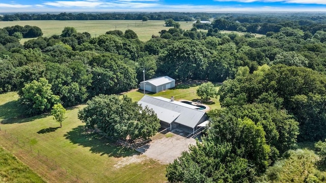 479 Siebman Rd, Sadler, TX 76264 - aerial view of property and surrounding area with a heavily wooded area