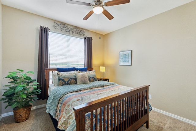 6308 Widgeon Dr, Plano, TX 75024 - bedroom with carpet floors, baseboards, and ceiling fan