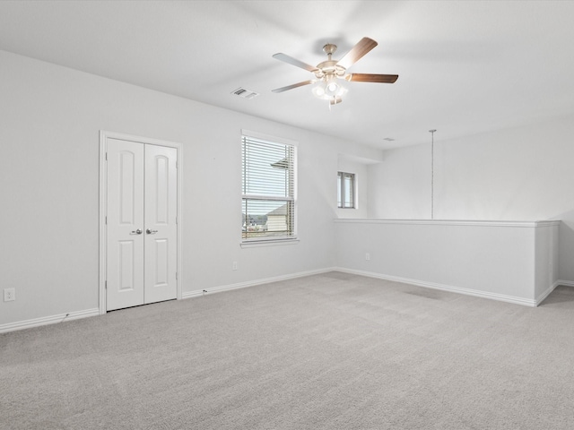 2508 Bunker Hill Dr, Burleson, TX 76028 - spare room featuring ceiling fan, carpet flooring, and baseboards