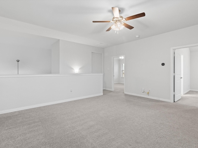 2508 Bunker Hill Dr, Burleson, TX 76028 - spare room with carpet flooring, a ceiling fan, and baseboards