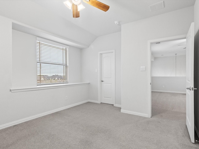2508 Bunker Hill Dr, Burleson, TX 76028 - unfurnished bedroom with carpet floors, baseboards, vaulted ceiling, and ceiling fan