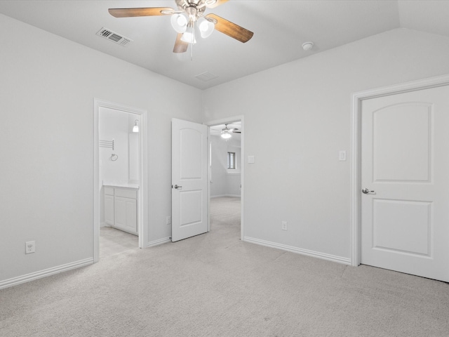 2508 Bunker Hill Dr, Burleson, TX 76028 - unfurnished bedroom with light colored carpet, baseboards, a ceiling fan, and connected bathroom
