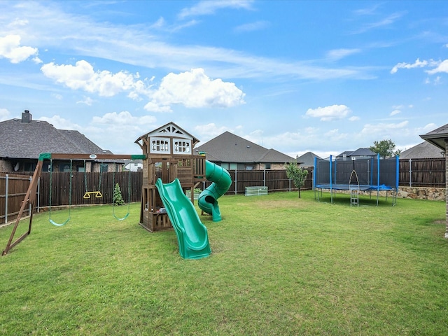 2508 Bunker Hill Dr, Burleson, TX 76028 - view of playground with a trampoline
