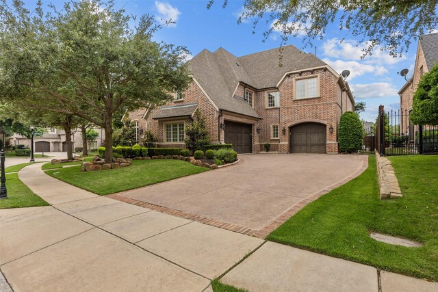 8249 Treemont Pl, Frisco, TX 75034 - view of front of home featuring brick siding, concrete driveway, and roof with shingles