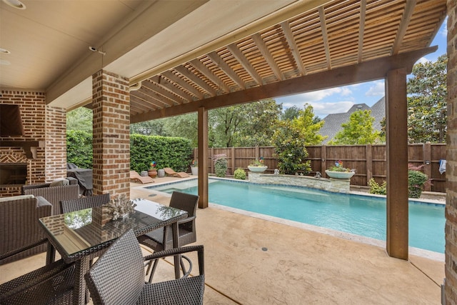 8249 Treemont Pl, Frisco, TX 75034 - view of swimming pool featuring a fenced backyard and a patio