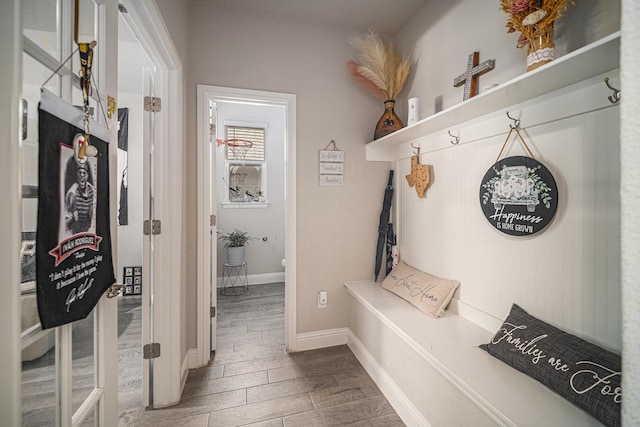117 Welch Folly Ln, Aledo, TX 76008 - mudroom featuring wood finished floors and baseboards