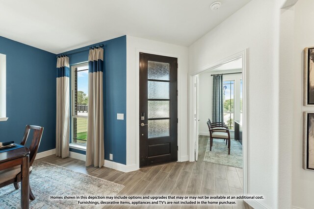3418 Abingdon Dr, Melissa, TX 75454 - foyer featuring light wood finished floors, baseboards, and healthy amount of natural light