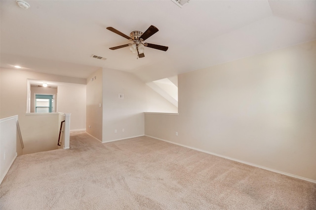 1503 E Collins Blvd, Wylie, TX 75098 - additional living space with a ceiling fan, carpet flooring, vaulted ceiling, and baseboards