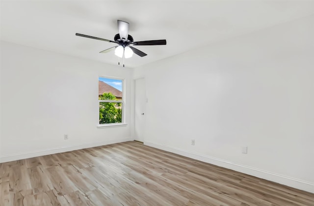 783 Eiffel Dr, Plano, TX 75023 - empty room with baseboards, light wood finished floors, and ceiling fan
