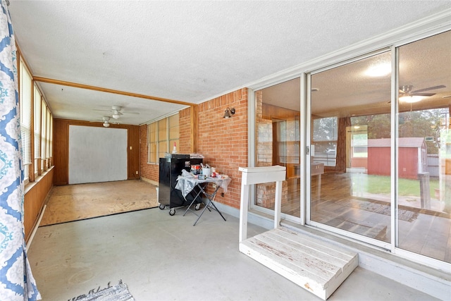 201 Palestine St, Coleman, TX 76834 - sunroom / solarium featuring ceiling fan